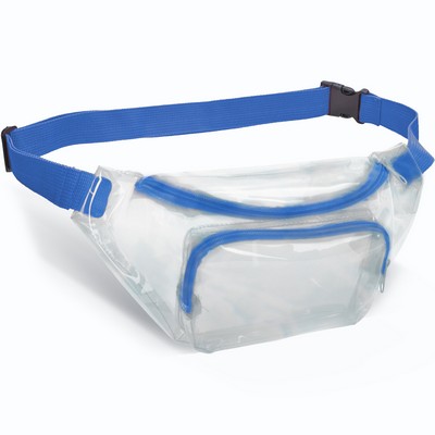 PVC Fanny Pack with Three Zippered Pockets