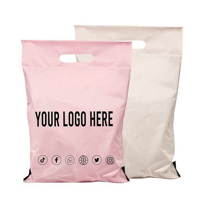 17.7" x 21.7"Custom poly mailers with handle