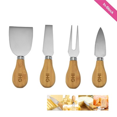 Bamboo Cheese Knife Tool Set 4pcs