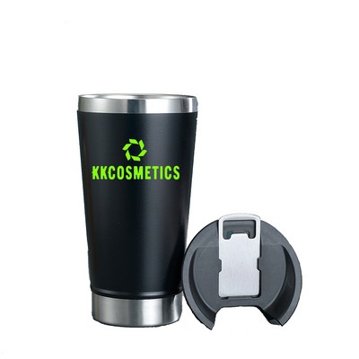 17 oz Stainless Steel Tumbler With Lid Opener