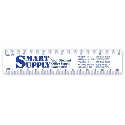 6" Full Color Vinyl Ruler