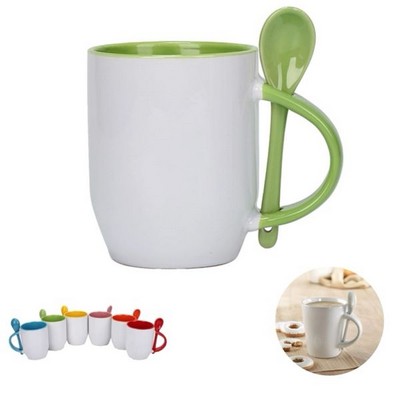 Colored Inner Mug With Spoon