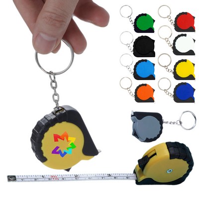 Full Color Custom Mini Tape Measure Keychain 1m/3ft