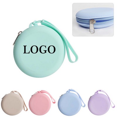 Round Silicone Coin Wallet With Zipper