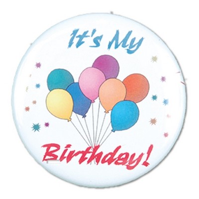 1½" Stock Celluloid "It's My Birthday!" Button