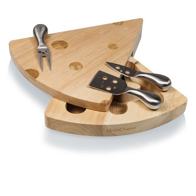 Swiss - Swivel Cutting & Cheese Board w/3 Cheese Tools