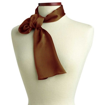 Brown Carlton Silk Scarf - 21"x21"