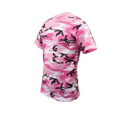 Kids' Pink Camouflage Military T-Shirt (S to XL)