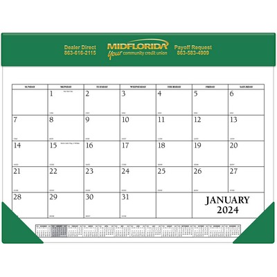 Blue/Black Vinyl Calendar Pad