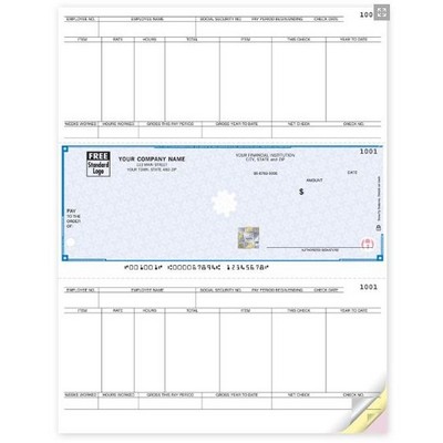 High Security Laser OCR Payroll Check (1 Part)