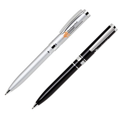 Henry Aluminum Twist Action Ballpoint Pen w/ Chrome Accents