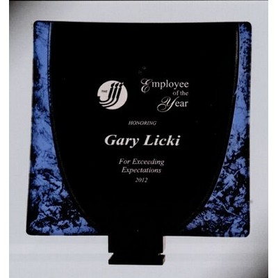 Curved Glass Plate Award w/Arched Top (10" x 10")