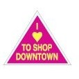 Triangle Stock Die Cut Decal - White