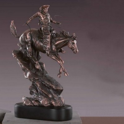 Cowboy with Horses, 11.5"Wx17"H