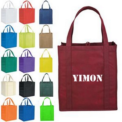 Non Woven Grocery Tote Bag W/ 20" Reinforced Handles