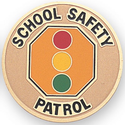 2" School Safety Patrol Etched Enameled Medallion Insert Disc