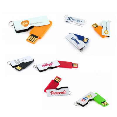 8 GB Mini Wide Body Swivel USB Flash Drive