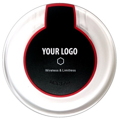 iMojo Qi Desk Wireless Charger 1701 (Red on Black)