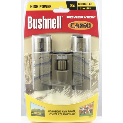 Bushnell® 8x21 PowerView® Camo Binocular w/Clam Packaging