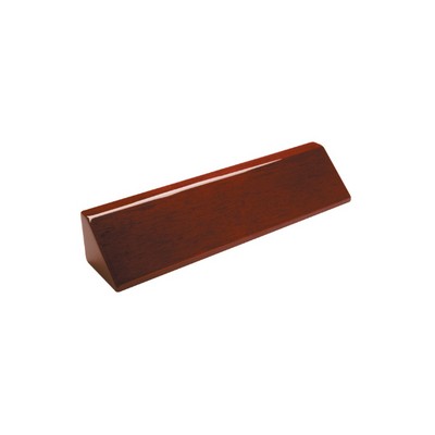 2" x 10.5" - Black or Rosewood Desk Wedge Name with Plates