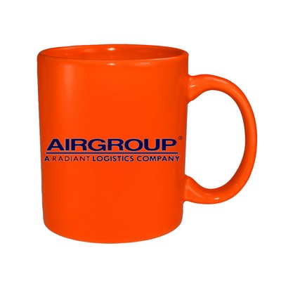 11 Oz. Vitrified C-Handle Mug (California Orange)