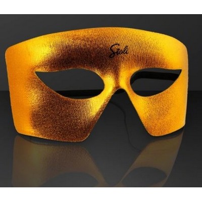 Gold Masks for Mardi Gras (NON-Light Up)