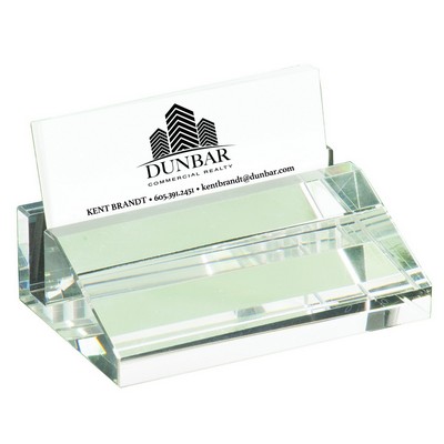 Crystal Business Card Holder (4" x 2 1/2")