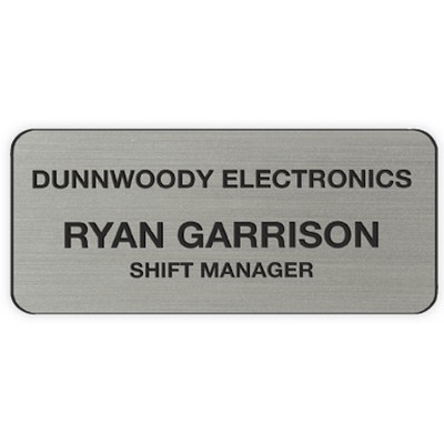 Engraved Plastic Name Badges (1½"x3")