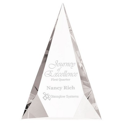 Facet Triangle Crystal Award, 10"H