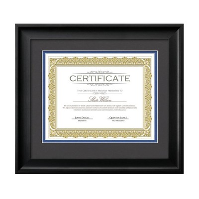 Fleetwood Certificate Frame - Black/Onyx 8½"x11"