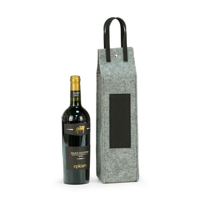 Wine Caddy - Grey Felt/Black Trim