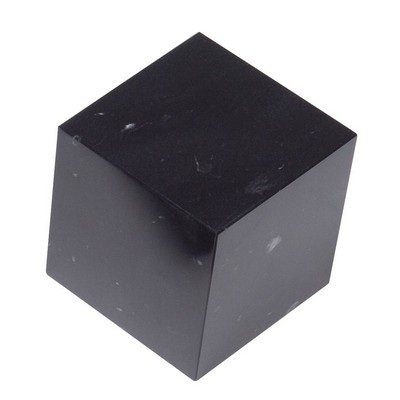 Jet Black Marble Cube (6"x6"x6")