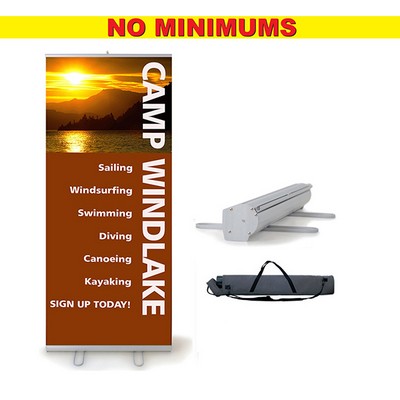 Workhorse 2 - 48" Retractable Banner-Silver Stand. Full Color, No Minimum!