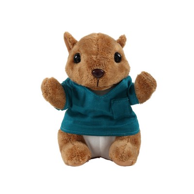 soft plush Squirrel with Medical Scrub