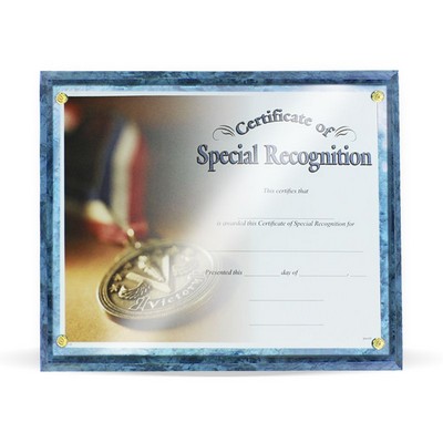 Blue Marble Certificate Holder Plaque (10½" x 13")