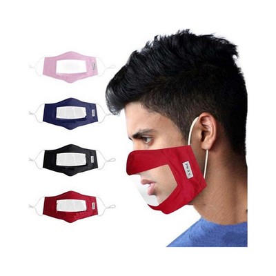 Reusable Visible Mouth Face Mask