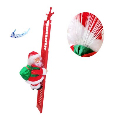 Electric Santa Claus Climbing Ladder Toy With Lights