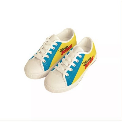 Kids Low Top Canvas Shoes with full color printing