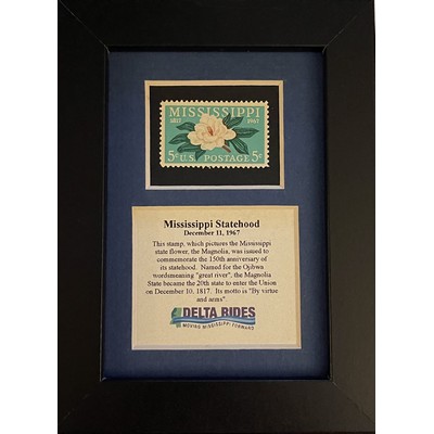 Framed Stamp Gift/Award Celebrating Mississippi