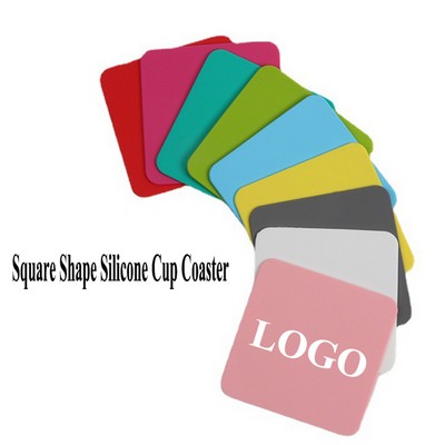 Square Shape Silicone Cup Coaster