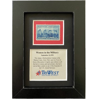 Framed Stamp Gift/Award Celebrating Women in the Military