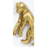 Walking Monkey Stock Casting Lapel Pin