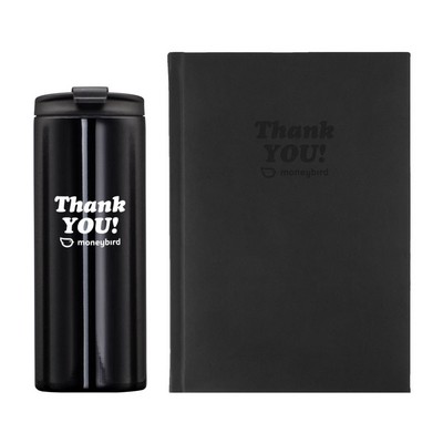 Eccolo® Symphony Journal/Renzi Tumbler Gift Set - Black