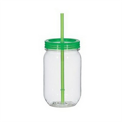 Mason Jar with Matching Straw