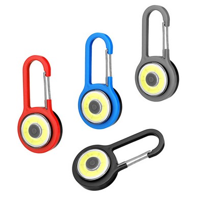 Carabiner with Ultra-Bright COB LED Flashlight