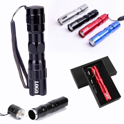 Mini Waterproof Led Flashlight With Gift Box