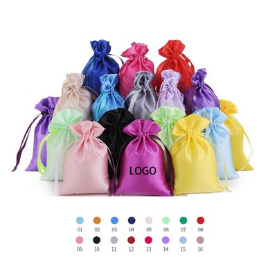 Satin Gift Drawstring Pouch Bags