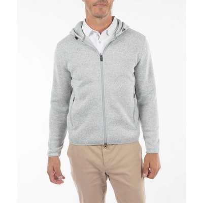 Bobby Jones Performance Heathered Full Zip Fleece Hoodie