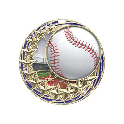 Star Blast Baseball Medal