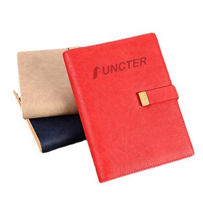 PU Leather Binder/A5 Loose-leaf Notebook w/A Pen Holder & Card Holder